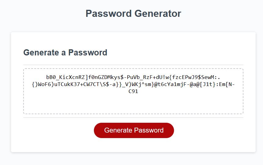 Password Generator screenshot